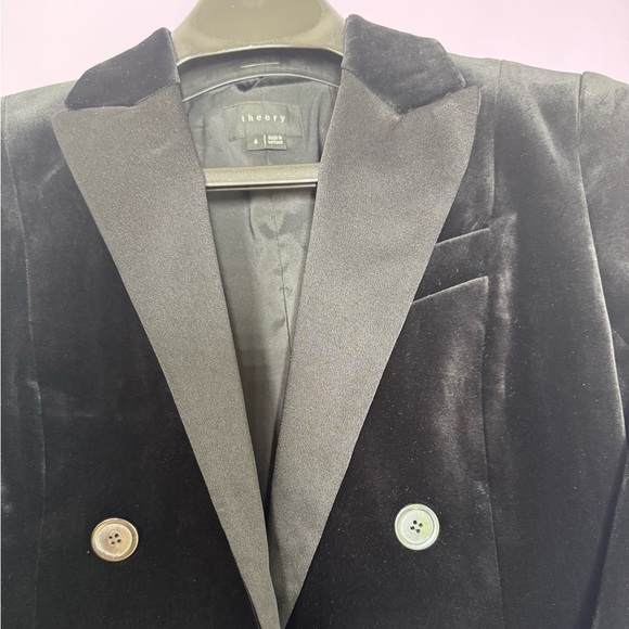 Theory Kevina Velvet Blazer Black - Picture 8 of 8